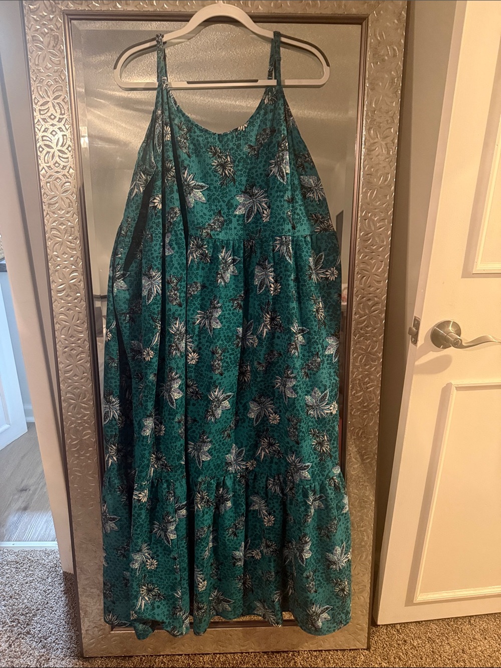 Lane Bryant Teal Floral Maxi Dress 22/24W